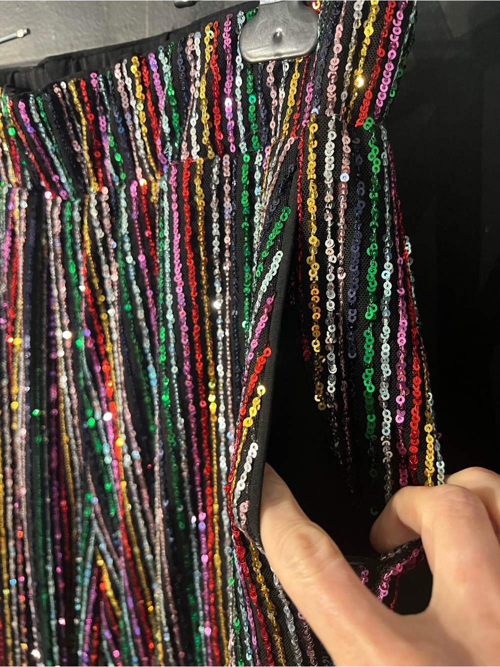 Lovers + Friends sequin pants with pockets - Picture 3 of 6